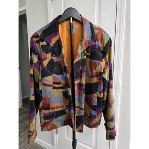 Vintage Patrick Christopher Blazer vibrant multicolor Women's sz 1X